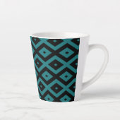 Aquamarines und schwarzes Diamantmuster Milchtasse (Rechts)