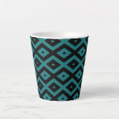 Aquamarines und schwarzes Diamantmuster Milchtasse (Vorderseite)