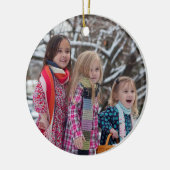 Aquamarines und schwarzes Genom Neujahrsfamilie-Fo Keramik Ornament (Links)