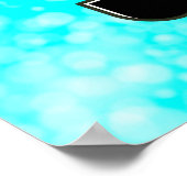 Aquamarines und schwarzes Getränk Unterschreiben f Poster (Ecke)