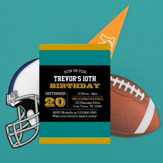 Aquamarines und schwarzes Team Einladung zum Gebur