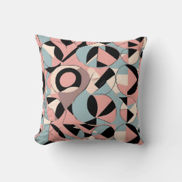 aquamarines und senffarbenes geometrisches Muster Kissen