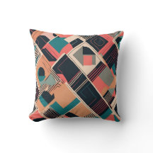 aquamarines und senffarbenes geometrisches Muster