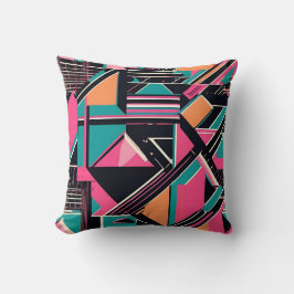 aquamarines und senffarbenes geometrisches Muster Kissen