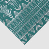 Aquamarines und Silberner Deco Seidenpapier (Detail)