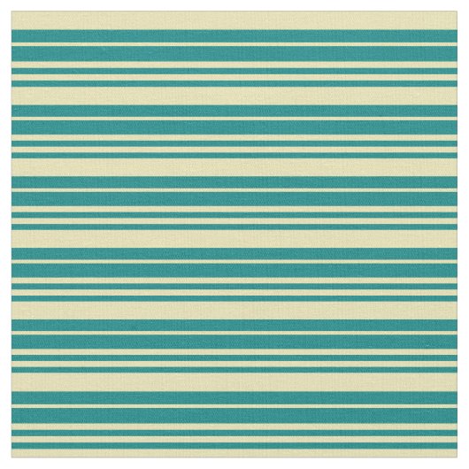 Aquamarines und Tan-Lined/Streifenmuster Stoff (Nahaufnahme)