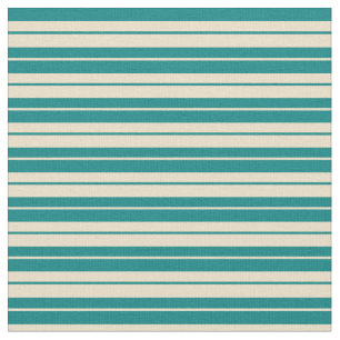 Aquamarines und Tan Muster der Streifen Stoff