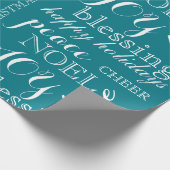 Aquamarines und weißes geschenkpapier (Ecke)