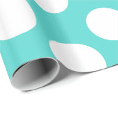 Aquamarines und weißes geschenkpapier (Rolleneckpunkt)