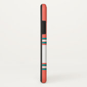 Aquamarines und weißes Monogramm-Elegant Case-Mate iPhone Hülle (Hinten/Rechts)