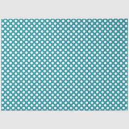 Aquamarines und weißes Polka-Dot-Papier Seidenpapier