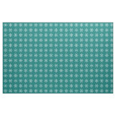 Aquamarines und weißes Schneeflockenmuster Stoff (Fat Quarter (45,7 x 55,9 cm))