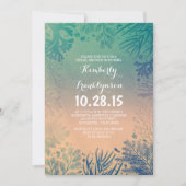 Aquamarines Unterwasser-Brautparty am Strand Einladung (Vorderseite)