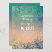 Aquamarines Unterwasser-Brautparty am Strand Einladung (Vorne/Hinten)