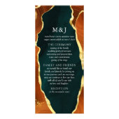 Aquamarines, verbranntes Orange & Gold Agate-Progr Werbekarte (Vorne)