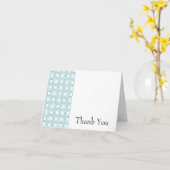 Aquamarines Vintages Circle Pattern Danke Karte (Gelbe Blume)