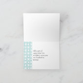 Aquamarines Vintages Circle Pattern Danke Karte (Innenseite)