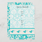 Aquamarines Wakeboarder Einladung (Vorne/Hinten)