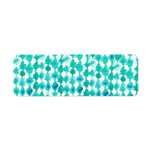 Aquamarines Wasserfarben-Ikat-Muster (Vorne)