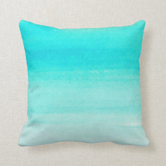 Aquamarines Watercolor Ombre Throw-Kissen Kissen
