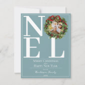 Aquamarines Weihnachten Weihnachtskranz-Foto (Vorderseite)