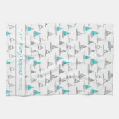 Aquamarines Weihnachtsbaummuster#5 ID1009 Geschirrtuch (Horizontal)