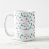 Aquamarines Weihnachtsbaummuster#5 ID1009 Kaffeetasse (Links)