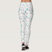 Aquamarines Weihnachtsbaummuster#5 ID1009 Leggings (Rückseite)