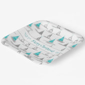 Aquamarines Weihnachtsbaummuster#5 ID1009 Pappteller (Gewinkelt)