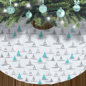 Aquamarines Weihnachtsbaummuster#5 ID1009 Polyester Weihnachtsbaumdecke