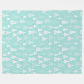 Aquamarines Weihnachtsbaummuster#6 ID1009 Fleecedecke (Vorderseite (Horizontal))