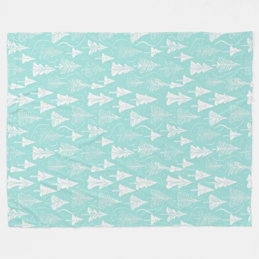 Aquamarines Weihnachtsbaummuster#6 ID1009 Fleecedecke (Vorderseite (Horizontal))