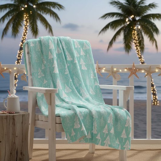 Aquamarines Weihnachtsbaummuster#6 ID1009 Fleecedecke