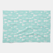 Aquamarines Weihnachtsbaummuster#6 ID1009 Geschirrtuch (Horizontal)