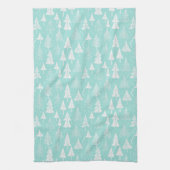 Aquamarines Weihnachtsbaummuster#6 ID1009 Geschirrtuch (Vertikal)