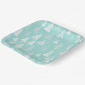 Aquamarines Weihnachtsbaummuster#6 ID1009 Pappteller (Gewinkelt)