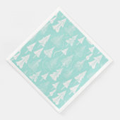 Aquamarines Weihnachtsbaummuster#6 ID1009 Serviette (Ecke)
