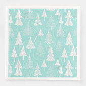 Aquamarines Weihnachtsbaummuster#6 ID1009 Serviette (Vorderseite)