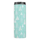 Aquamarines Weihnachtsbaummuster#6 ID1009 Thermosbecher (Rückseite)