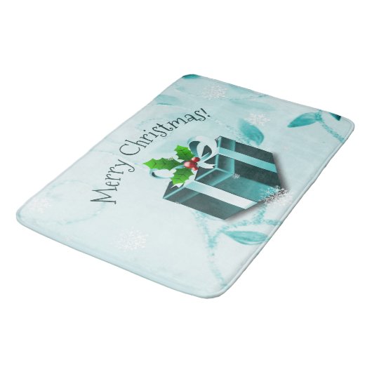 Aquamarines Weihnachtsgeschenk Bath Mat Badematte (Schrägansicht)