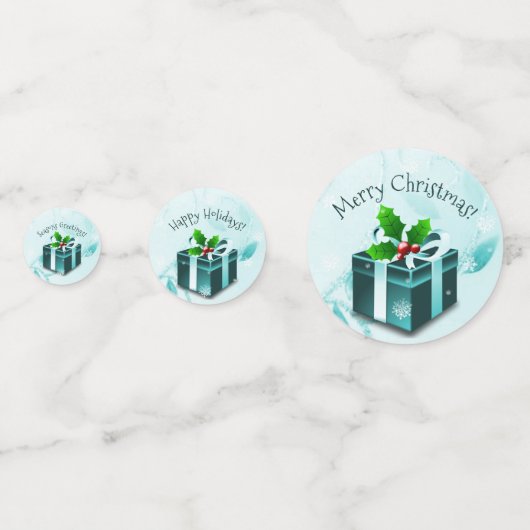 Aquamarines Weihnachtsgeschenk Confetti Konfetti (Rückseiten)
