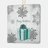 Aquamarines Weihnachtsgeschenk Keramik Keramikornament (Links)