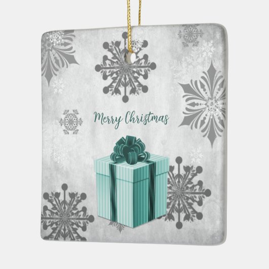 Aquamarines Weihnachtsgeschenk Keramik Keramikornament (Links)