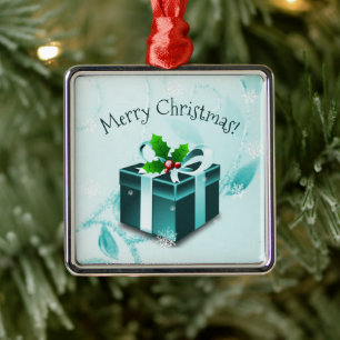 Aquamarines Weihnachtsgeschenk Keramik Ornament Aus Metall
