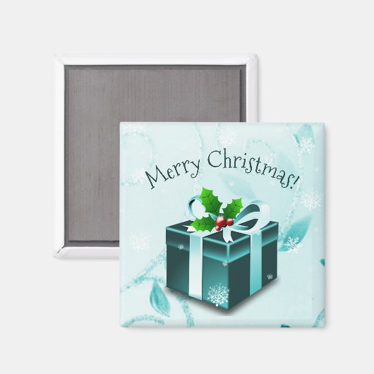 Aquamarines Weihnachtsgeschenk Magnet (Vorderseite/Rückseite)