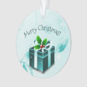 Aquamarines Weihnachtsgeschenk Ornament (Vorderseite)