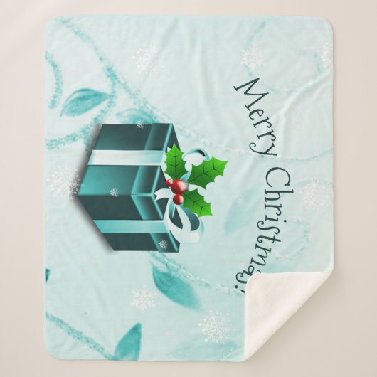 Aquamarines Weihnachtsgeschenk Sherpa Blanket Sherpadecke (Vorderseite)