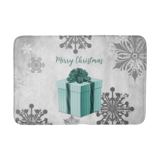 Aquamarines Weihnachtsgeschenk Urlaub Bath Mat Badematte (Vorderseite)