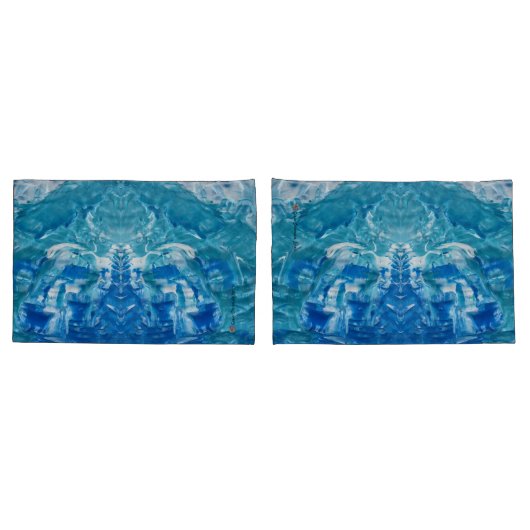 Aquamarines weißes Pillowcase-Set Kissenbezug (Rückseite-Set)
