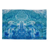 Aquamarines weißes Pillowcase-Set Kissenbezug (Rückseite-Links)